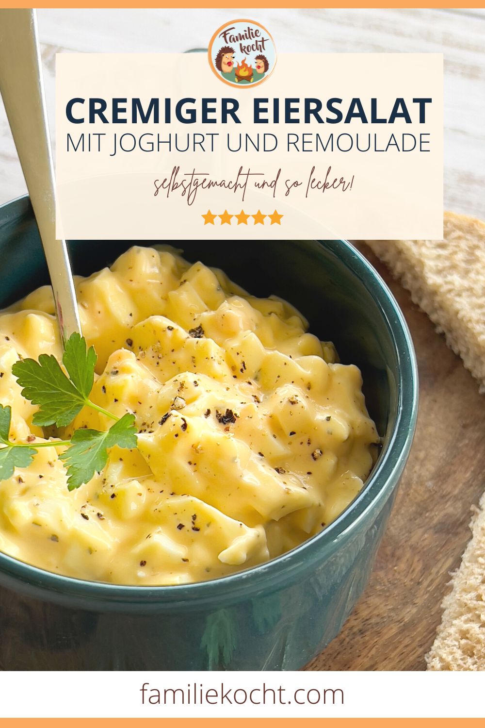 Cremiger Eiersalat mit Joghurt &amp; Remoulade | Familie kocht