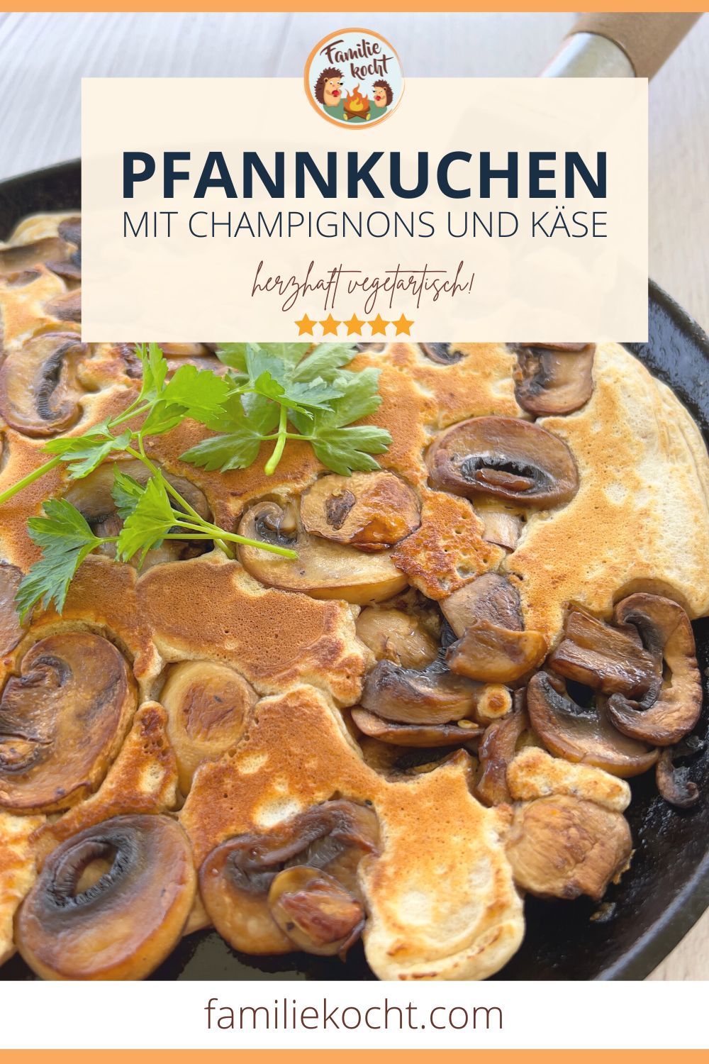 Pfannkuchen mit Champignons und Käse - herzhaft lecker!