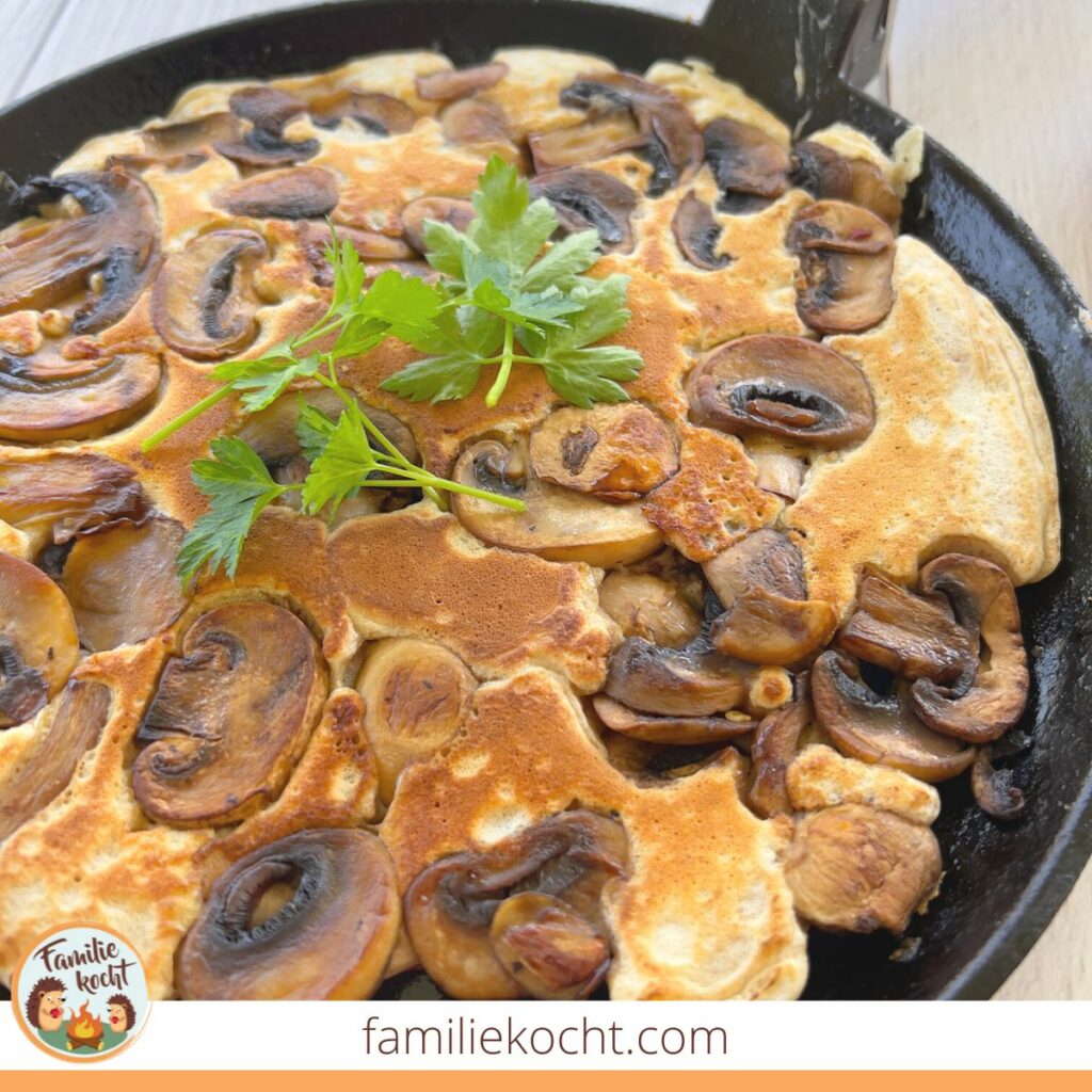 Omelette Wraps mit Champignons und Käse ♨ Schnell und Lecker