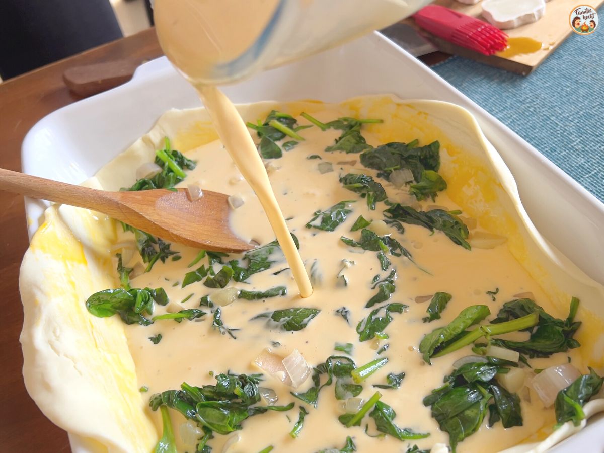 Spinatquiche mit Blätterteig und Ziegenkäse - Familie kocht