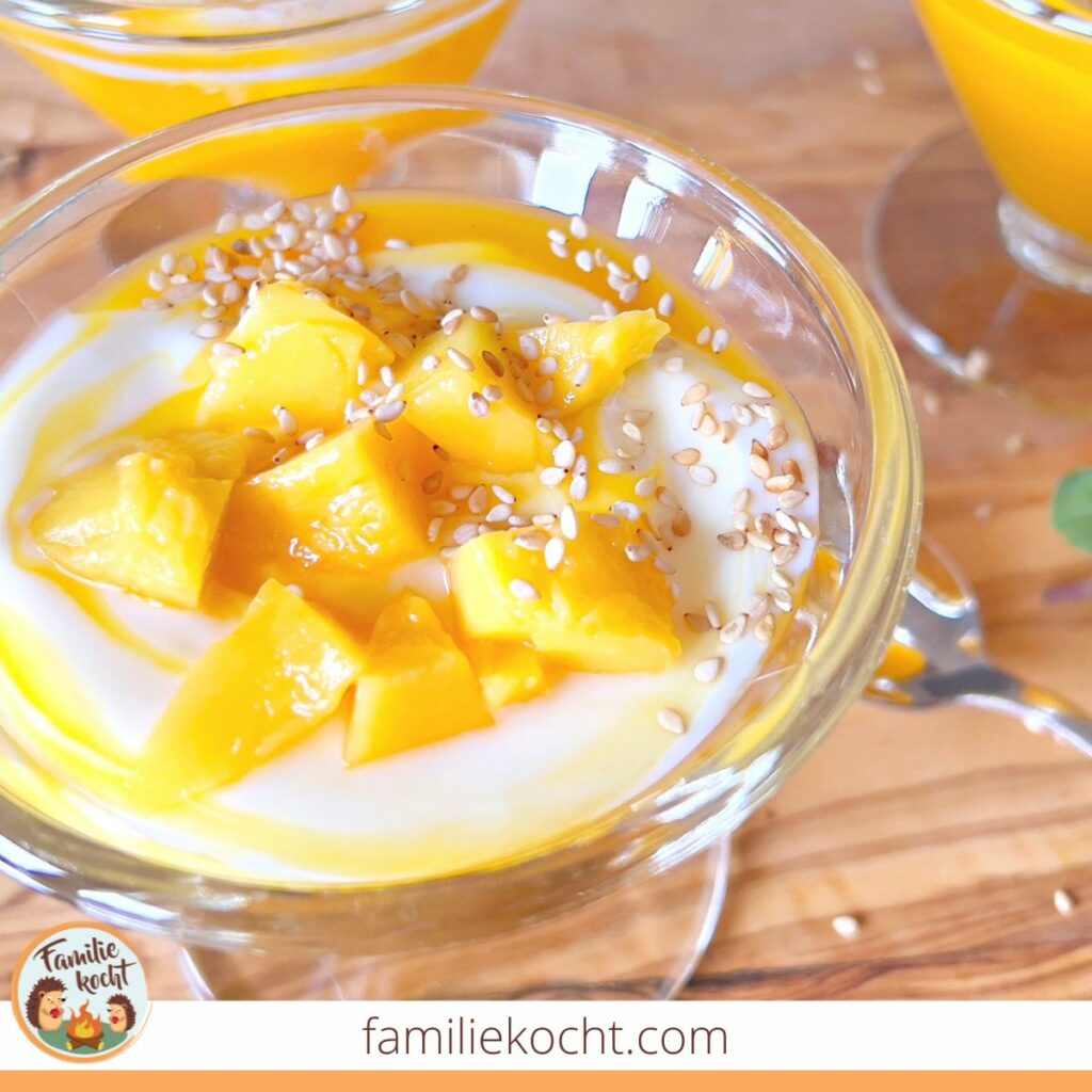 Mango Parfait mit geröstetem Sesam