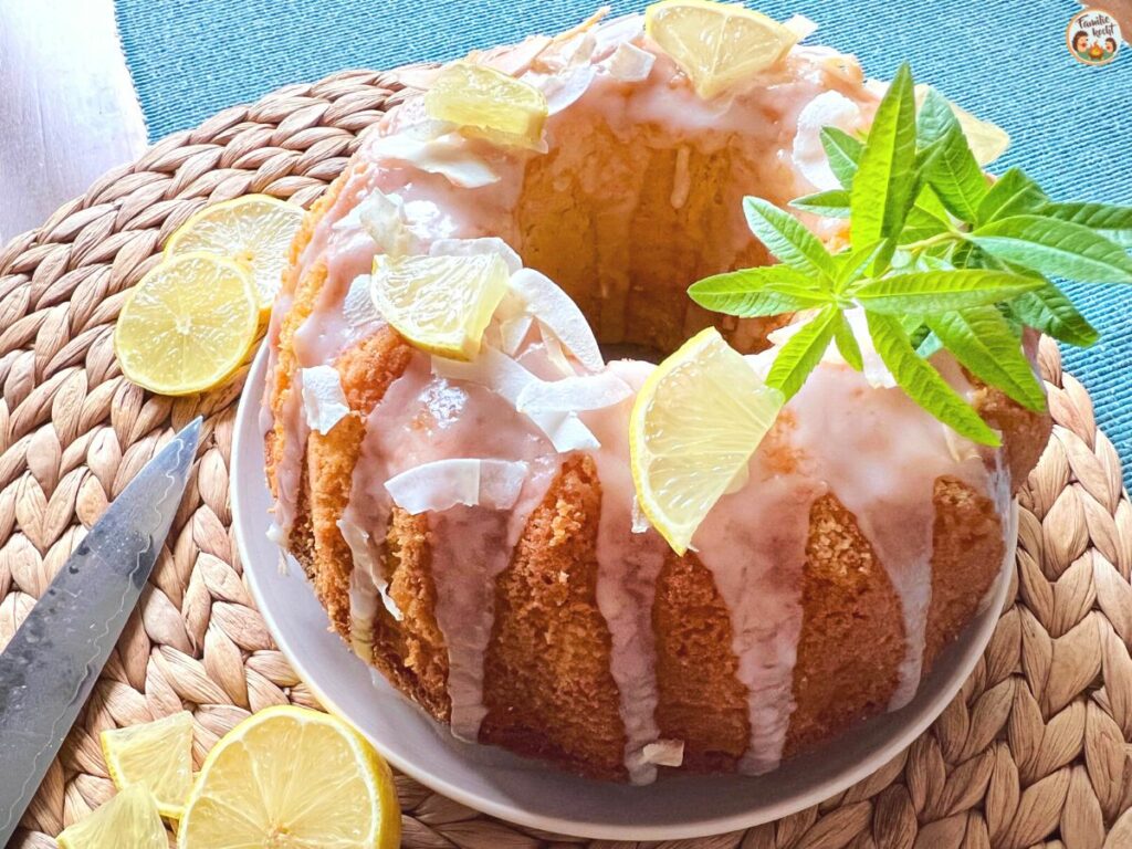 Kokos Kuchen mit Zitrone