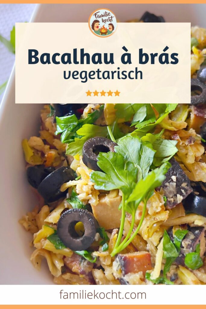 Bacalhau a bras vegetarisch Pin