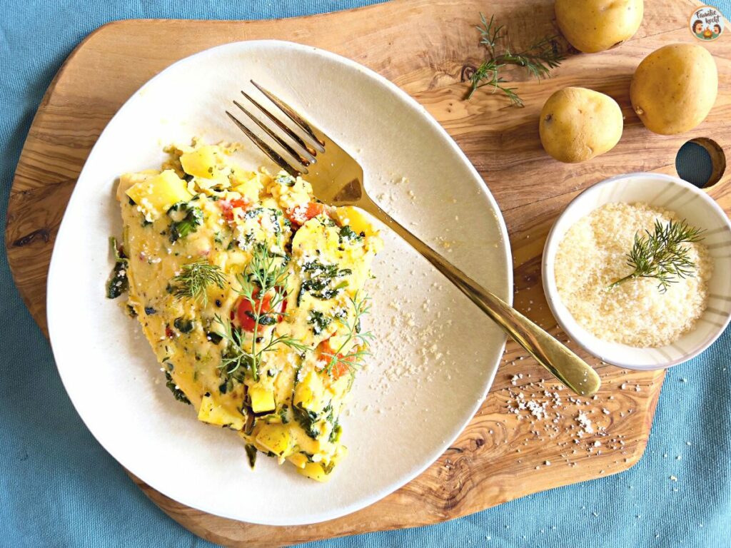 Kartoffel-Spinat-Frittata mit Parmesan - schnell &amp; lecker