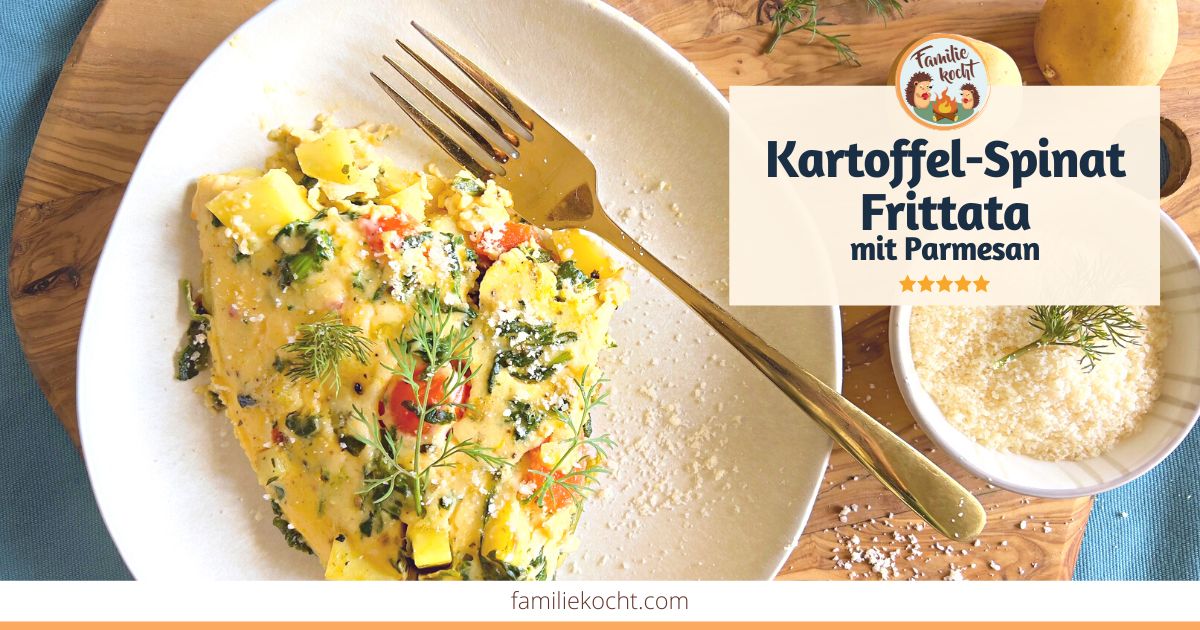 Kartoffel-Spinat-Frittata mit Parmesan - schnell &amp; lecker