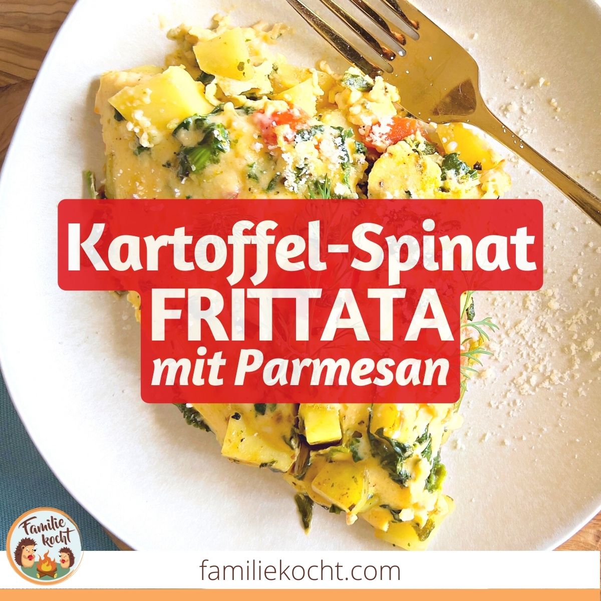 Kartoffel Spinat Frittata mit Parmesan