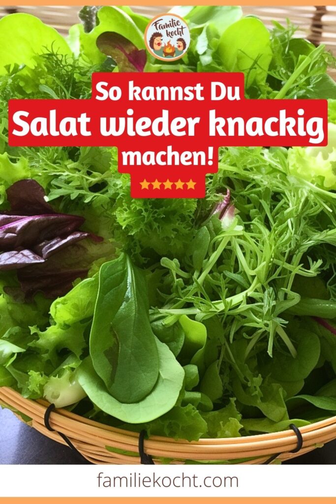 Salat wieder knackig machen Pin