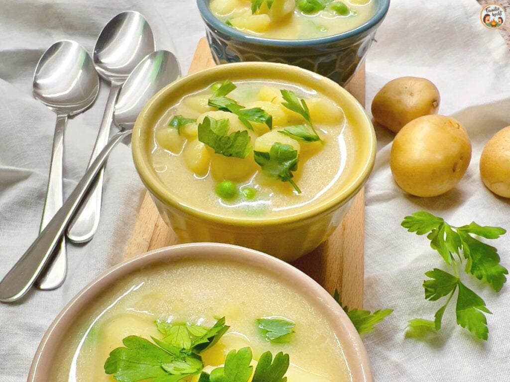 Vegane Kartoffel Erbsensuppe