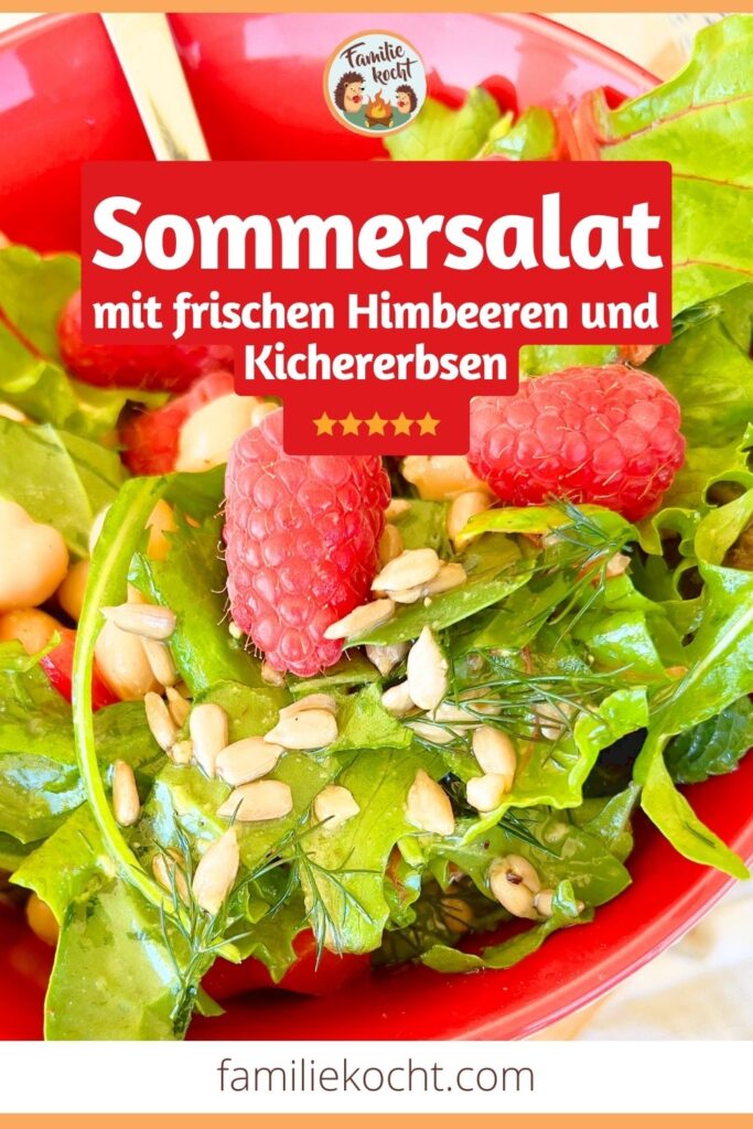 Sommersalat mit Himbeeren Pin