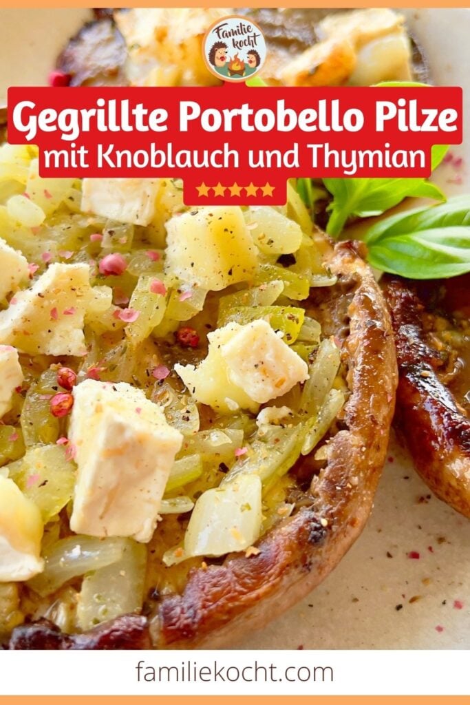 Gegrillte Portobello Pilze Pin