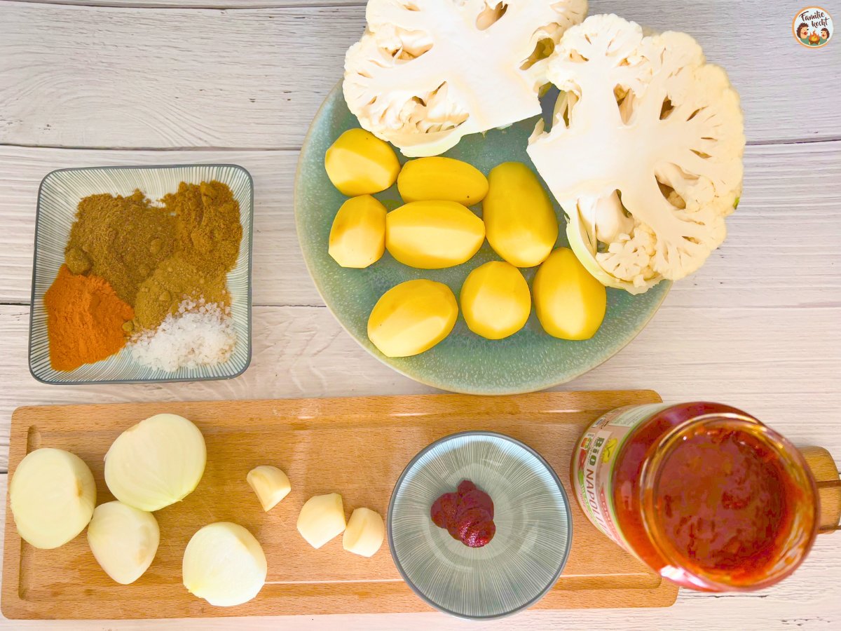 Aloo Gobi - indisches Kartoffel-Blumenkohl Curry