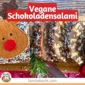 Vegane Schokoladensalami